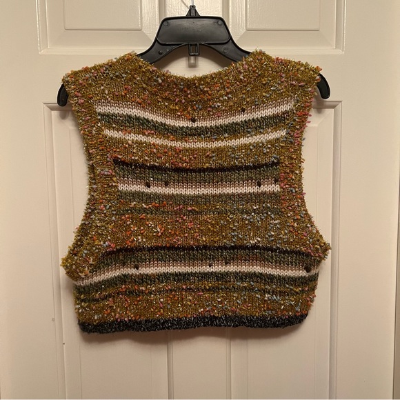 Anthropologie Maeve Sparkle & Shine Cropped Vest - Picture 5 of 9